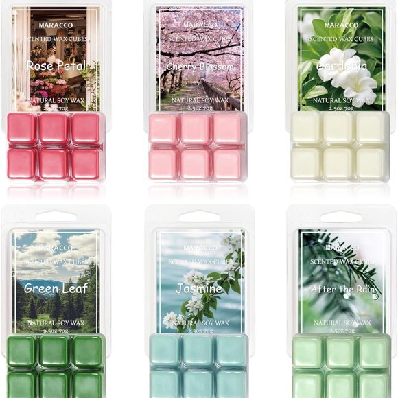 Spring & Summer Scented Wax Melts, Soy Wax Cubes for Wax Warmer, Flower and Leaf - Picture 1 of 7